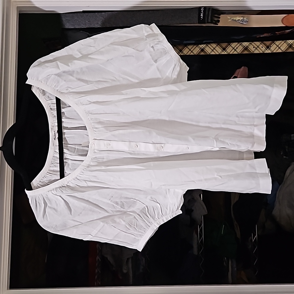 Madewell ALine Puff Sleeve Shirt NWT